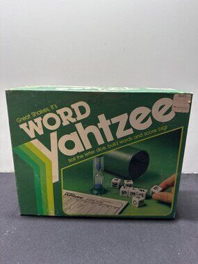 Word Yahtzee Board Game Complete Set By E.S. Lowe 1978 With Original Box & Instr